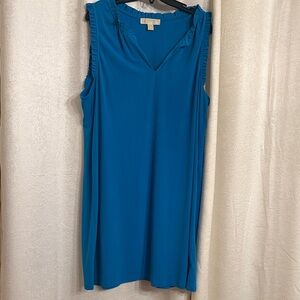 Michael Kors Teal Sleeveless Midi Dress